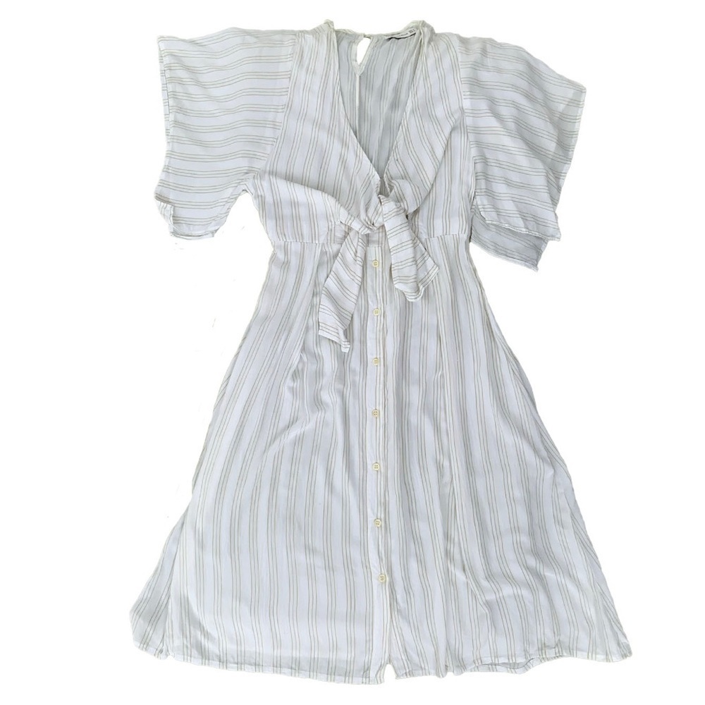 Faithful the Brand Massimo Tie Front Midi Dress
